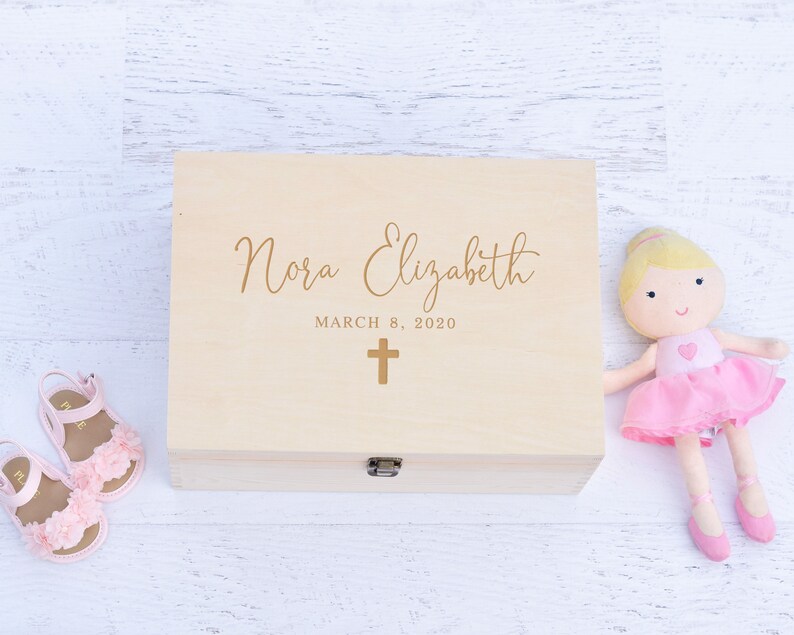 Baptism Keepsake Box Memory Gift Box Baptism Gift Baby Etsy