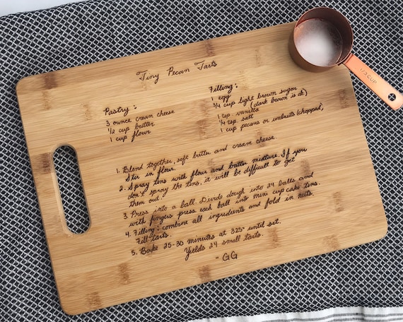 Recipe Cutting Board Grandma's Handwritten Recipe