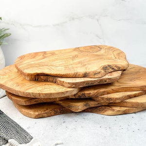 Olive Wood Custom Charcuterie Board, Personalized Cheese Board, Rustic Natural Edge Cutting Board, Personalized Wedding Gift, Couples Gift image 8