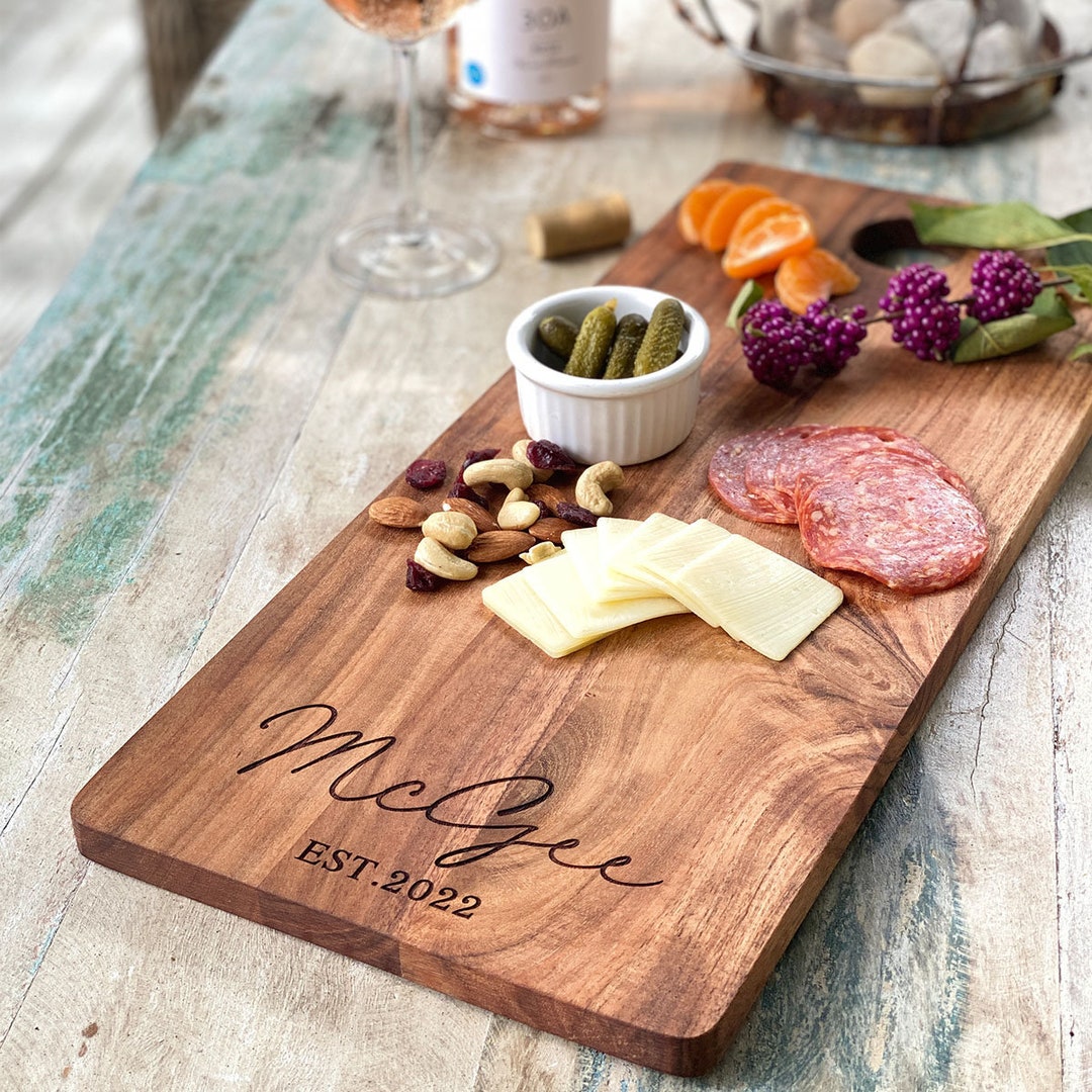 Acacia Wood Cutting Board and Cheese Knives 4 Piece Set - World Market