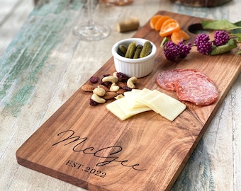 Planche de charcuterie personnalisée, planches à découper, planche à fromage, cadeaux d'entreprise, cadeau de mariage, cadeau de pendaison de crémaillère, cadeau de Noël, cadeau pour elle