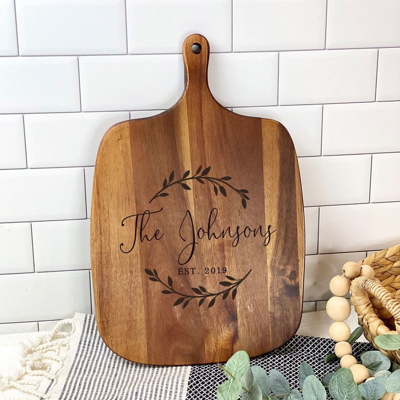 Personalized Cutting Board Bridal Shower Gift Housewarming Etsy