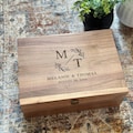 Personalized Walnut Keepsake Box, Wedding Memory Box, Wedding Keepsake Box, Anniversary Gift, Bridal Shower Gift, Gift For Couple