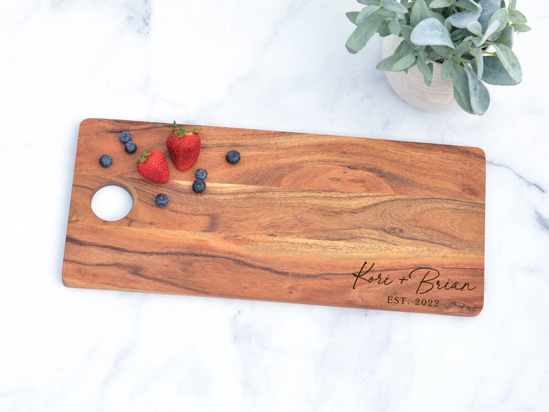 Charcuterie Board, Cheese Board, Serving Plank, Anniversary Gift, Wedding Gift, Housewarming Gift, Serving Board, Couples Gift, New Home image 9