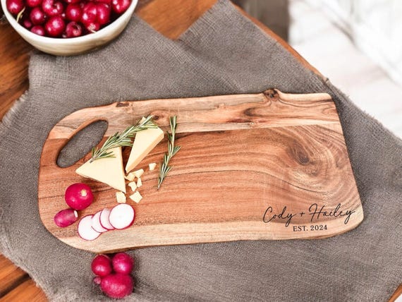 Personalized Cutting Board - Custom Cutting Board, Wedding Charcuterie Board, Unique Housewarming Gift, Kitchen Decor, Gift For Her Birthday