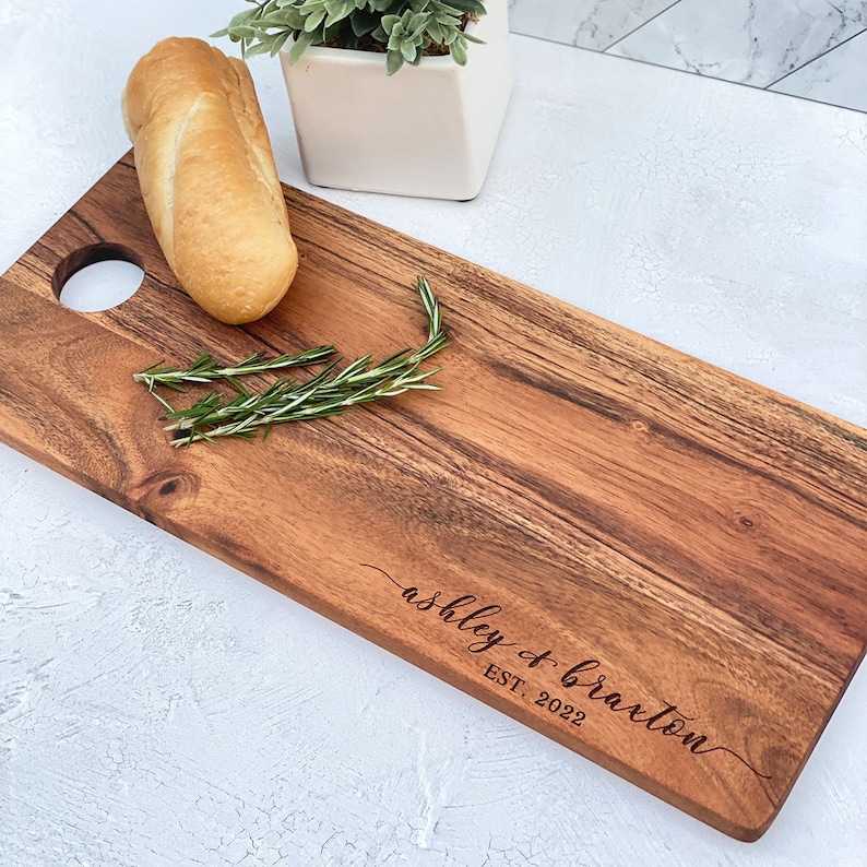 Charcuterie Board, Cheese Board, Serving Plank, Anniversary Gift, Wedding Gift, Housewarming Gift, Serving Board, Couples Gift, New Home image 1