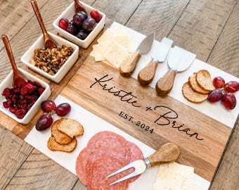 Personalized Charcuterie Board, Wedding Gift, Anniversary Gift, Custom Cutting Board, Engagement Gift, Bridal Shower Gift, Housewarming Gift