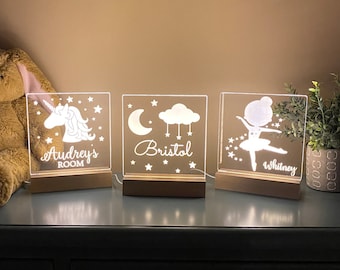 Night Light, Night Light For Kids Room, Baby Nursery Night Light, Personalized Night Light, Childs Playroom, Gift For Kids