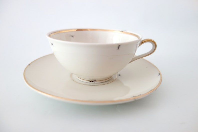Chitins Gloss Tea Cup Vintage Porcelain Handpainted With image 2