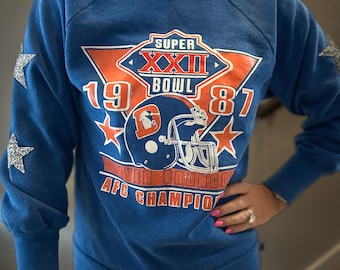 Customized Superbowl Vintage 1987 Denver Broncos Star Sweatshirt - XS