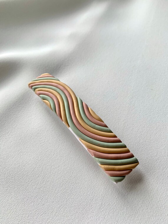 PASTEL BARRETTE Handmade polymer clay barrette Clay Etsy