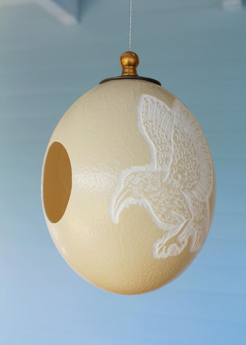 Hummingbird Handcrafted Ostrich Eggshell Birdfeeder These Etsy