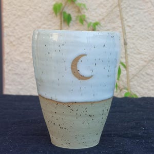 Handmade Moon Mug / Ceramic Coffee Cup / Witchy Pottery / Stoneware / Made to Order