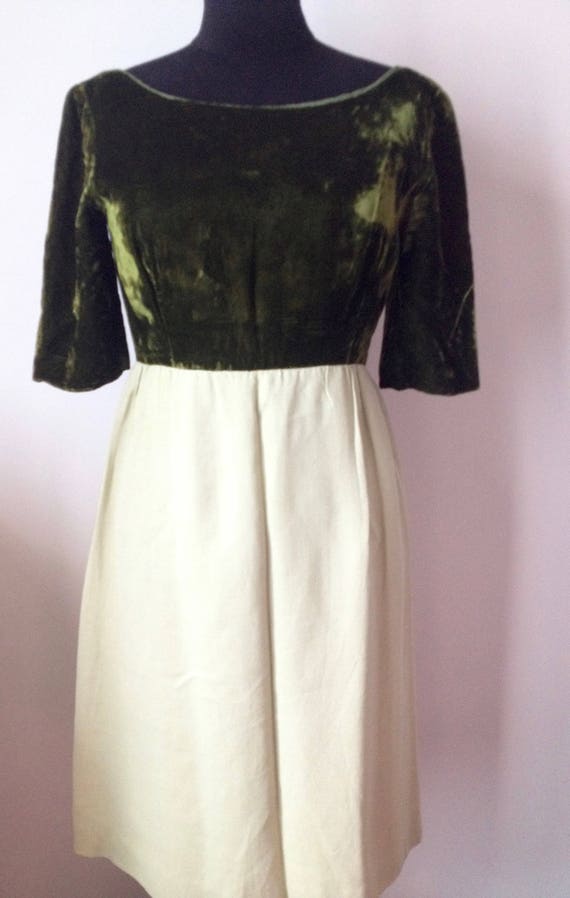 light green velvet dress