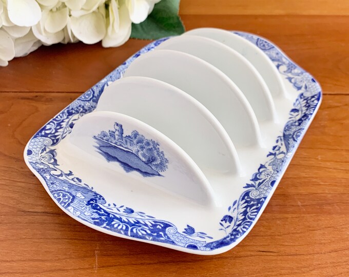 Spode Blue Italian Toaster Holder / Rack Excellent Blue and White China