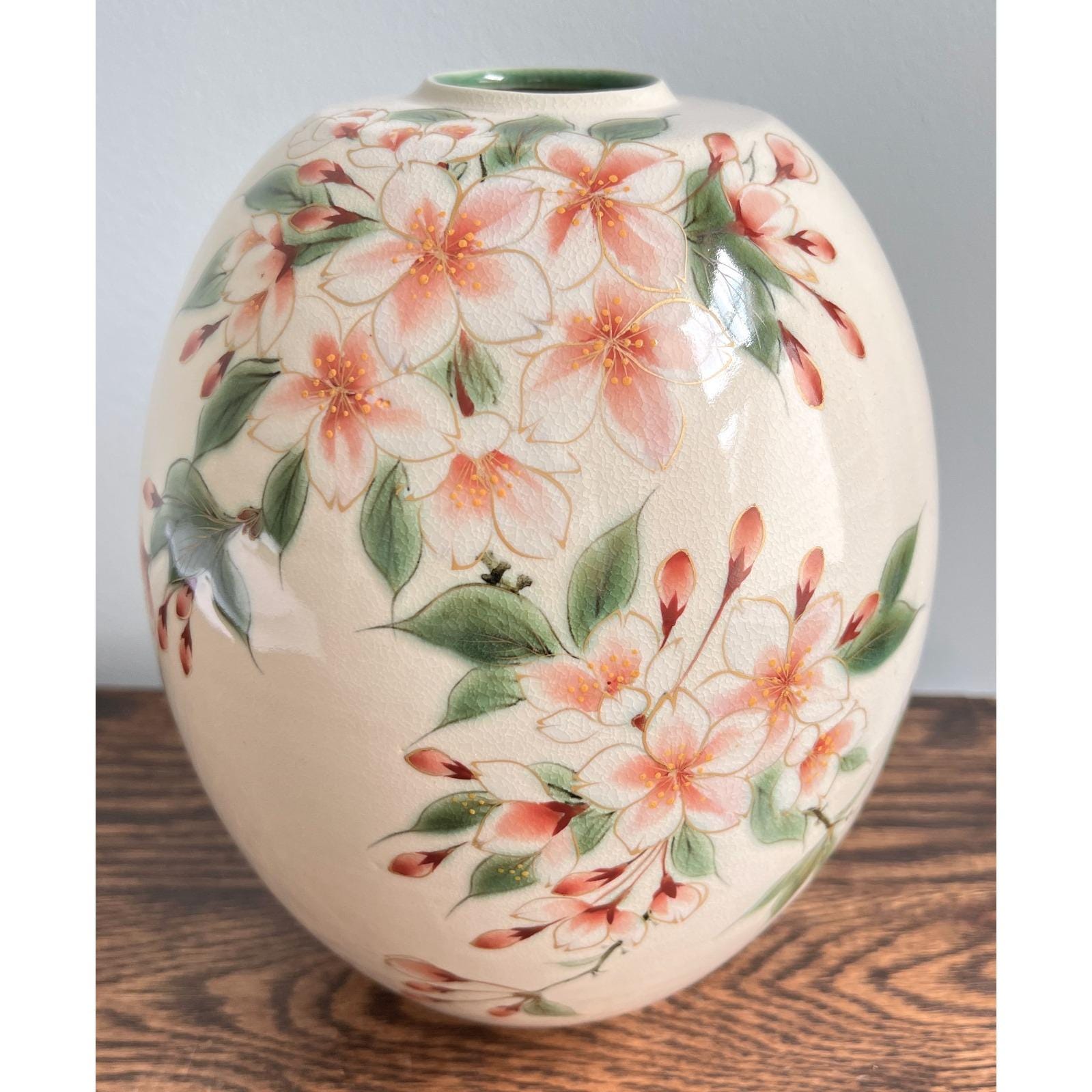 vintage Kyoto Ceramic Flower Vase 流し釉 花瓶 Kiyomizu Vase - Etsy