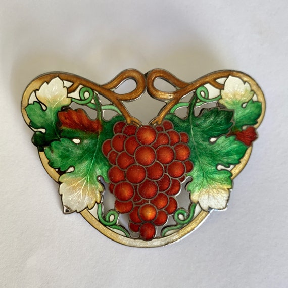 Antique Sterling Silver and Enamel Art Nouveau La… - image 7