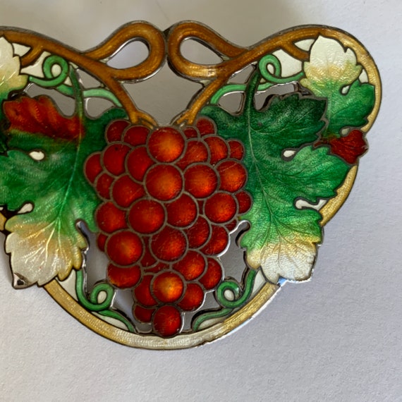 Antique Sterling Silver and Enamel Art Nouveau La… - image 2