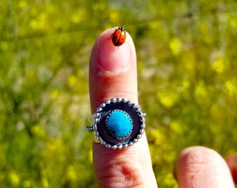 Turquoise Ring, Turquoise jewelry, unique jewelry, handmade ring, boho ring, southwest jewelry, free shipping, ooak jewelry, statement ring