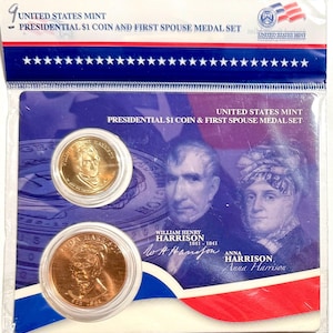 US Mint Presidential Coin and Spouse Medal Set- William Harrison 1841-1841