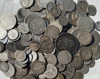 Random Grab bag sale -1 oz of Vintage 90% US Silver Coins. Morgan,Barber, Liberty,