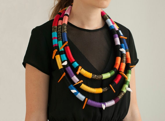 Collar gran tamaño collar collar étnico Etsy España