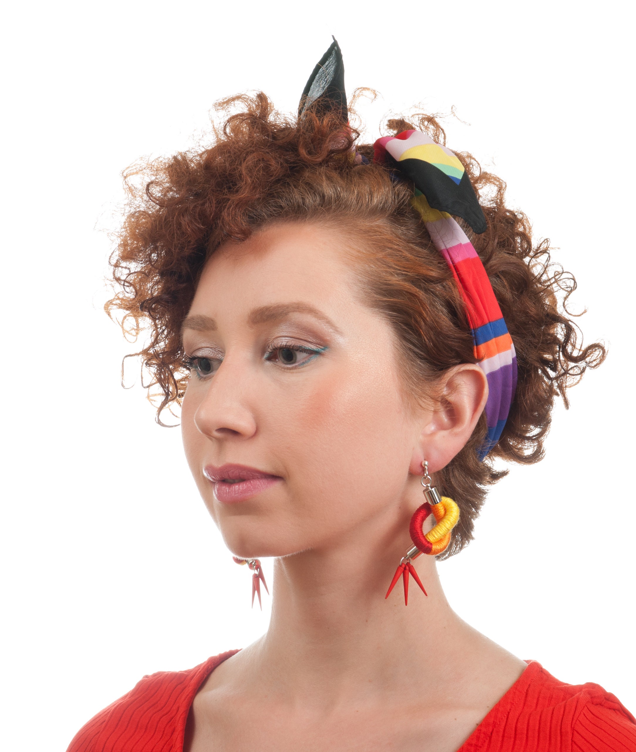 Colorful Statement Earrings Funky Rope Earrings Lightweigth Etsy