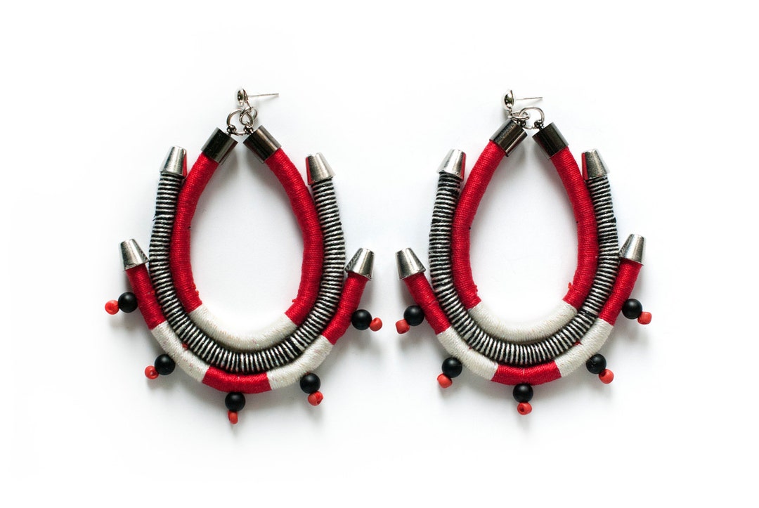 Big African Earrings Ethnic Earrings Large Tribal Earrings - Etsy
