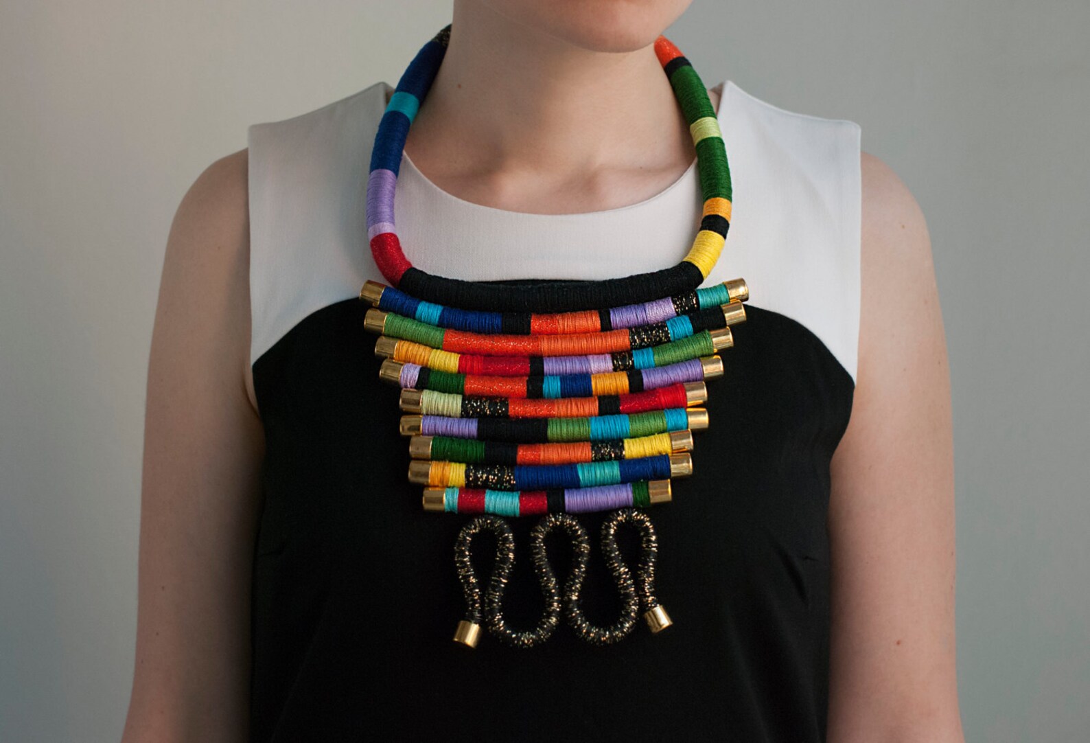Rope Statement Necklace African Rope Necklace Ethnic Etsy