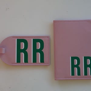 Custom Leather Luggage Tag and Passport Holder | Personalized Luggage Tag and Passport Holder | Bridesmaid Gift | Bachelorette Party Gift