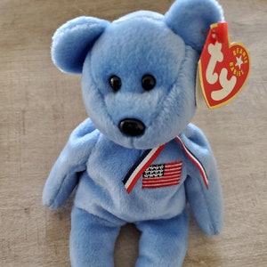 Vintage-Rare-America -Ty Beanie Babies- In Memory of Sept. 11, 2001, Red Cross