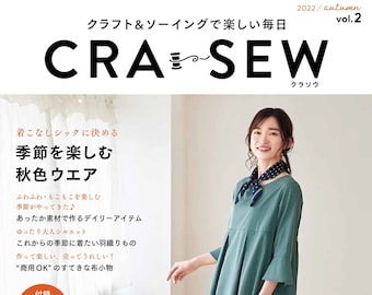 CRA-SEW vol.2 Heart Warming Life Series ~ Japanese Sewing Book ~ ladies Sewing Book ~ Apparel Pattern ~ Dressmaking Pattern ~ Nihon Vogue