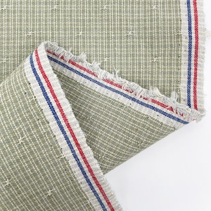 Textile Pantry by Junko Matsuda ~ Mini Dobby Stars ~ E Green ~ Yarn-Dyed Fabric ~ Japanese Fabric~ Patchwork Fabric ~ Quilting Cotton Checks
