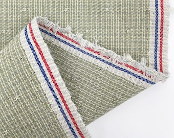 Textile Pantry by Junko Matsuda ~ Mini Dobby Stars ~ E Green ~ Yarn-Dyed Fabric ~ Japanese Fabric~ Patchwork Fabric ~ Quilting Cotton Checks