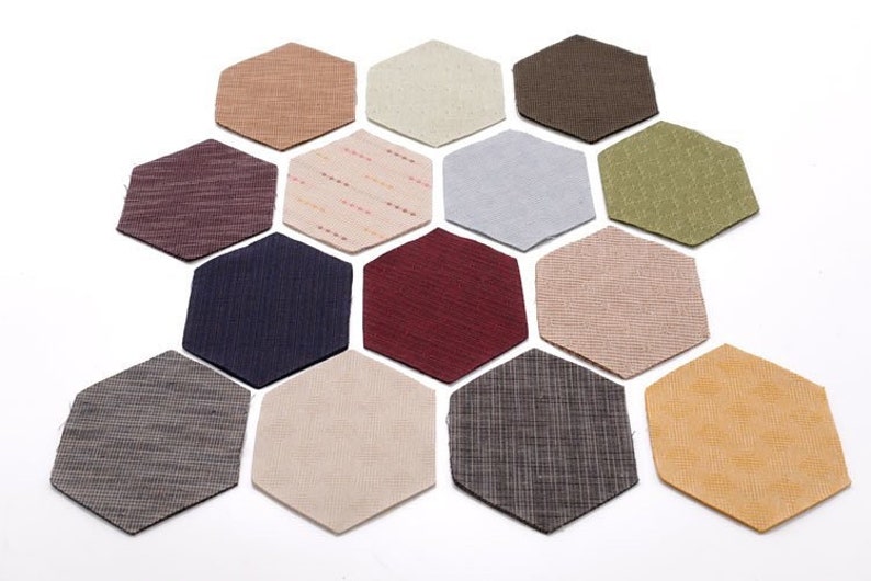 Precut Fabric Yarndyed Hexagons Large Precut Hexies 5cm Etsy