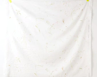 nani IRO GUNSEI ~ nani IRO 2024 ~ Branco ~ Gaze Dupla Orgânica ~ Tecido Japonês Kokka ~ Tecido de Algodão ~ Tecido para Confecção de Vestuário ~ 50 cm