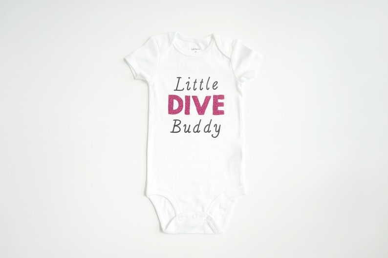 Scuba Diving Baby Romper ~ Baby Girl Scuba Onesie ~ Scuba Bodysuit ~ Personalized Baby Onesie ~ Customized Baby Onesie ~ Little Dive Buddy