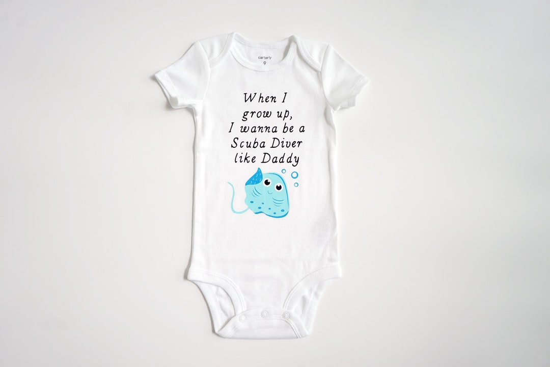 Stingray Baby Romper Scuba Diving Baby Onesie Bodysuit Customized Baby