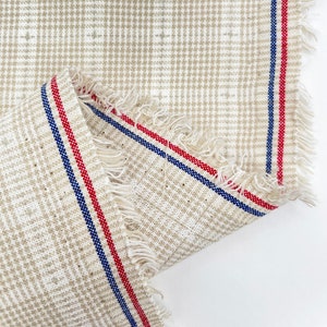 Textile Pantry by Junko Matsuda ~ Chidori Square & Stitch ~ A Beige ~ Yarn-Dyed Fabric ~ Japanese Fabric ~Patchwork Fabric ~ Quilting Cotton