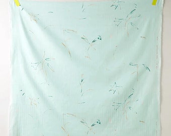 nani IRO GUNSEI ~ nani IRO 2024 ~ B Green ~ Gaze Dupla Orgânica ~ Tecido Japonês Kokka ~ Tecido de Algodão ~ Tecido para Confecção de Vestuário ~ 50 cm