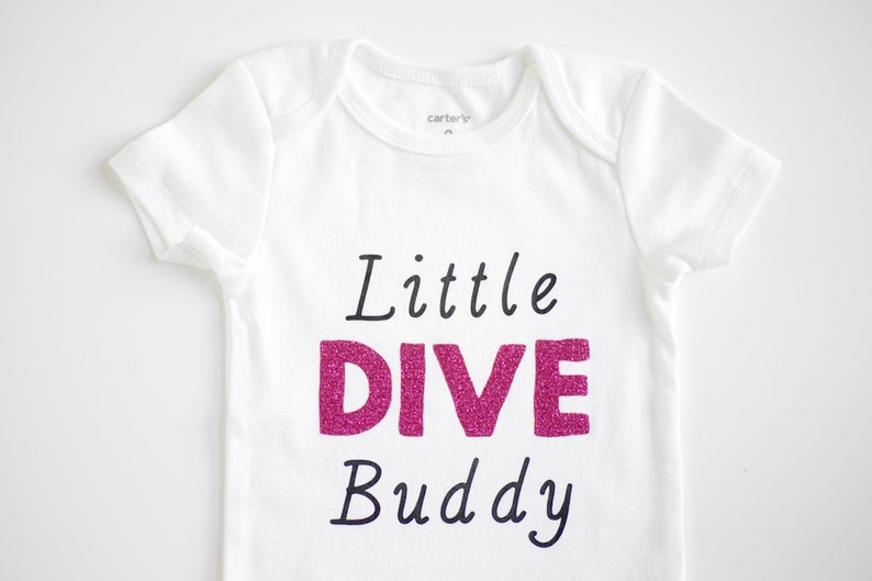 Scuba Diving Baby Romper ~ Baby Girl Scuba Onesie ~ Scuba Bodysuit ~ Personalized Baby Onesie ~ Customized Baby Onesie ~ Little Dive Buddy