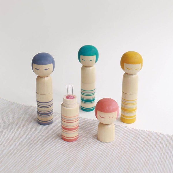 Cohana Kokeshi Doll Pin Cushion ~ Needle Pin Cushion ~ Magnetic Pin Cushion ~ Japanese Sewing Notion ~  Sewing Craft Supplies ~ Sewing Tool