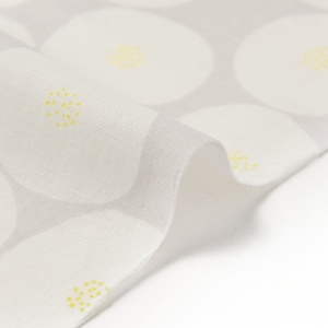 Muddy Works Tomotake Mini Anpan ~ J Grey White ~ Kokka Fabric ~ Japanese Fabric ~ Double Gauze ~ Cotton Fabric ~ Home Decor Apparel Fabric