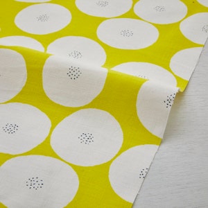 Muddy Works Tomotake Anpan Yellow E ~ Kokka Fabric ~ Japanese Fabric ~ Morley Cross Fabric ~ Cotton Fabric ~ Home Decor ~ Apparel Fabric