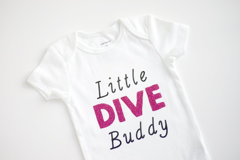 Scuba Diving Baby Romper ~ Baby Girl Scuba Onesie ~ Scuba Bodysuit ~ Personalized Baby Onesie ~ Customized Baby Onesie ~ Little Dive Buddy