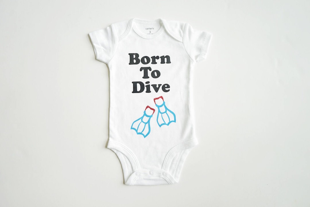 Scuba Fins Baby Onesie Scuba Diving Baby Clothes Baby Etsy