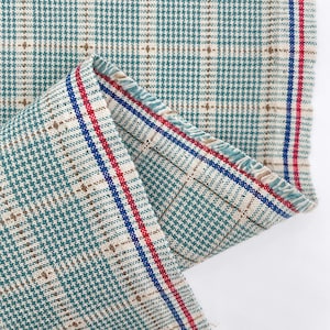 Textile Pantry by Junko Matsuda ~ Chidori Square & Stitch ~ A Beige ~ Yarn-Dyed Fabric ~ Japanese Fabric ~Patchwork Fabric ~ Quilting Cotton