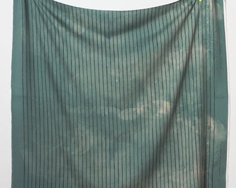 nani IRO 2021 Piece by Piece ~ C Green ~ Rexcell Fabrics ~ Rayon ~ Kokka Japanese Fabric ~ Stripes Fabrics ~ Apparel Fabrics ~ half yard
