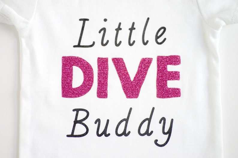 Scuba Diving Baby Romper ~ Baby Girl Scuba Onesie ~ Scuba Bodysuit ~ Personalized Baby Onesie ~ Customized Baby Onesie ~ Little Dive Buddy