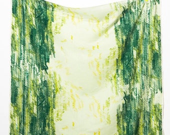 nani IRO 2021 After the Rain ~ B Green ~ Double Gauze Cotton Fabrics ~ Kokka Japanese Fabric ~ Apparel Fabrics ~ half yard
